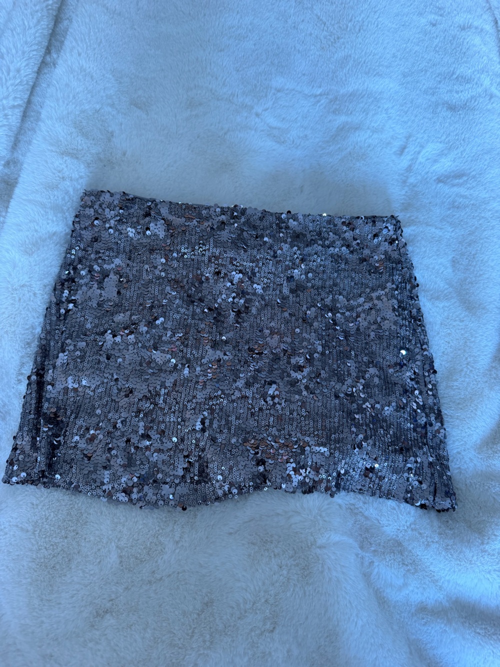 Bershka Metallic Sequin Mini Skirt with shorts